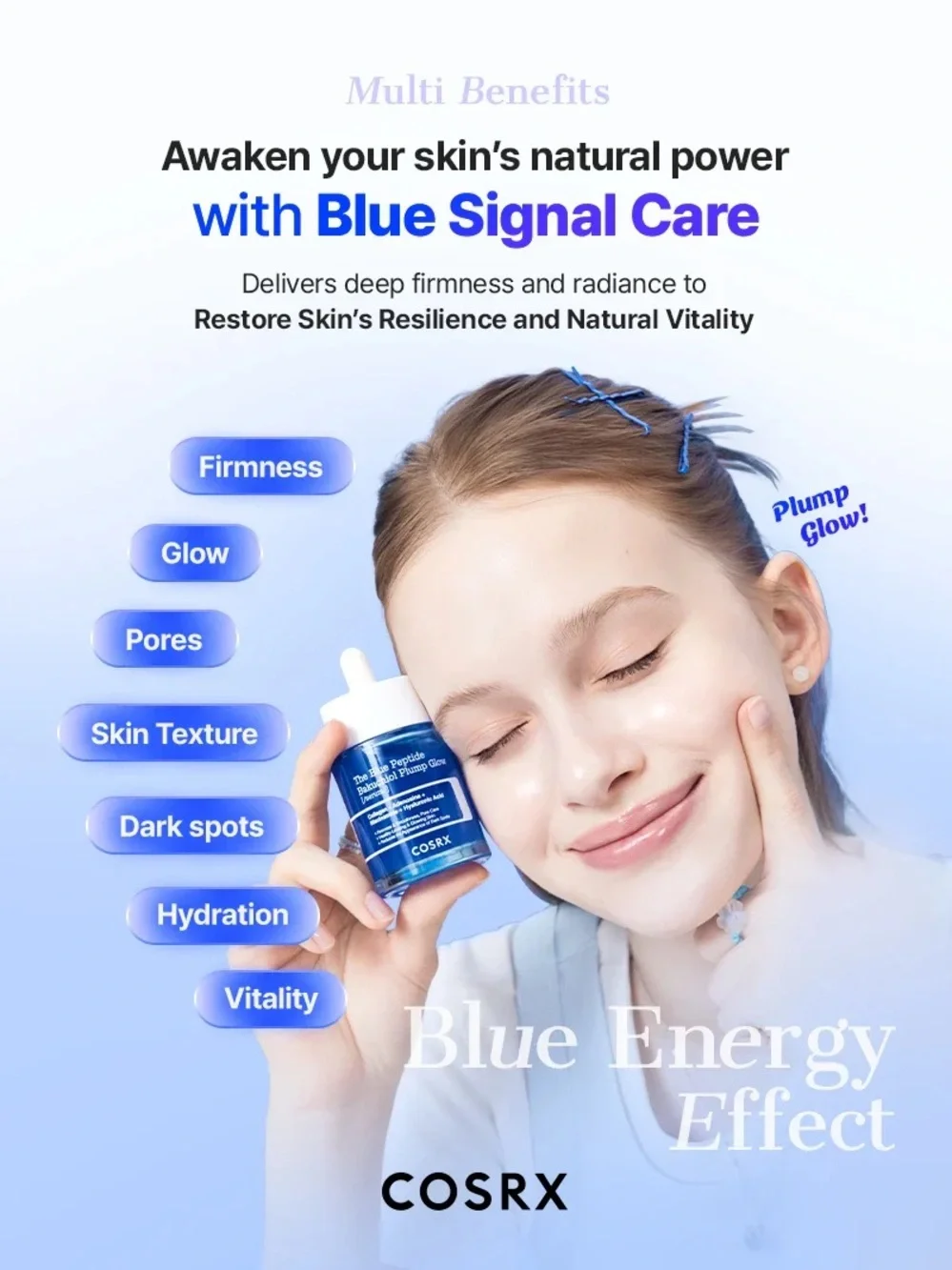 NWT COSRX Blue Peptide Bakuchiol Plump Glow Serum